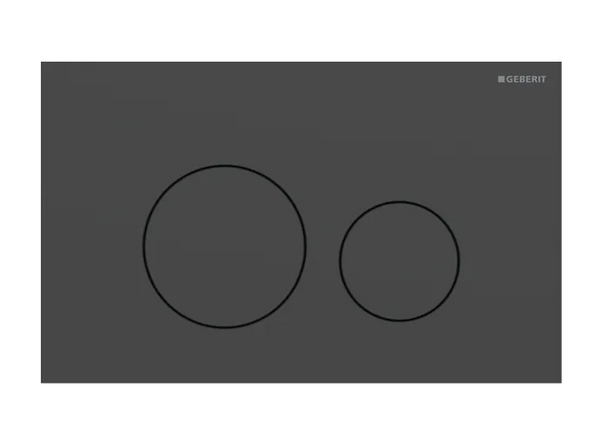 Sigma40 Actuator Plate for Dual Flush, Round - Black Matt