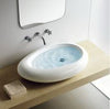 Big Pebble Countertop Basin White 870x540x220mm