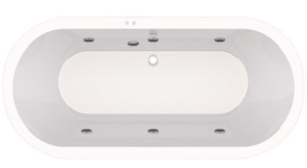 Penza Freestanding Bath Polished White with 6 jet Econo Spa 1700x800x575mm