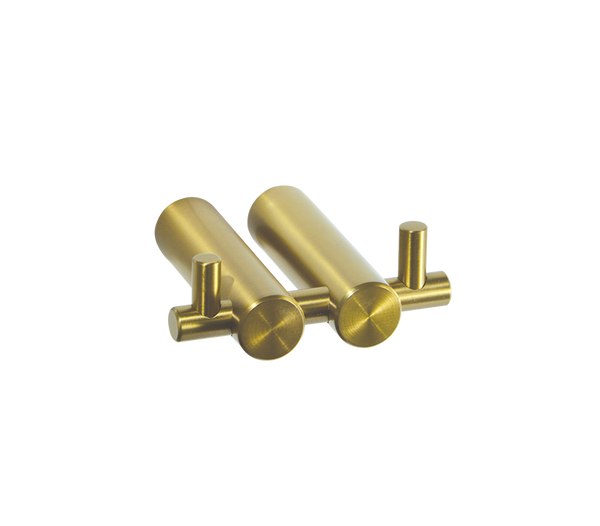 Accessories 88 Brushed Brass Double Robe Hook
