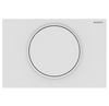 Sigma10 Flush Plate in Stainless Steel, for Flush Stop Flushing White Matt