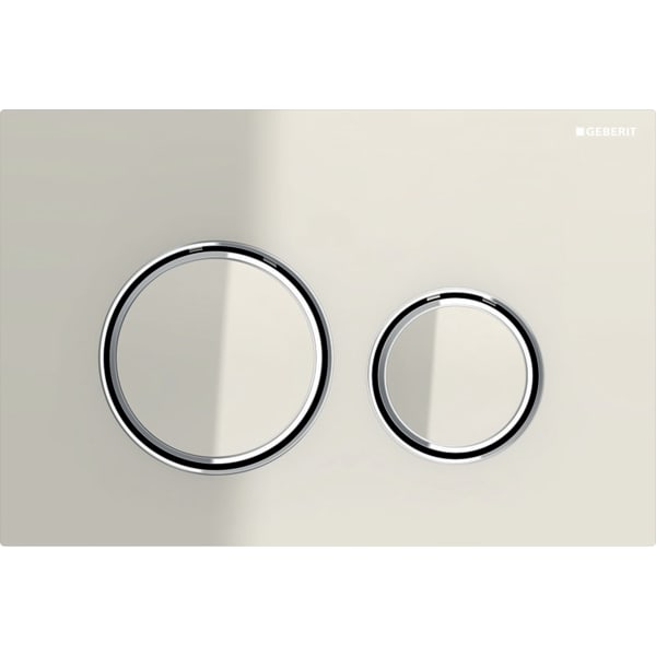 Sigma21 actuator plate for dual flush, metal colour chrome-plated: chrome-plated, sand grey