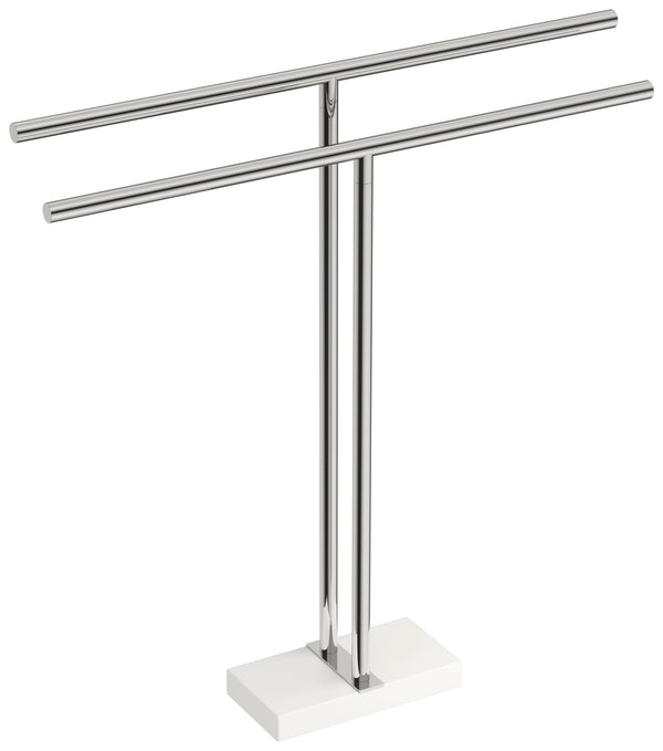 9185 Double Towel Stand 900mm - Polished