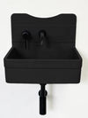 Hadley Black Wall Mounted Basin 460x360x380