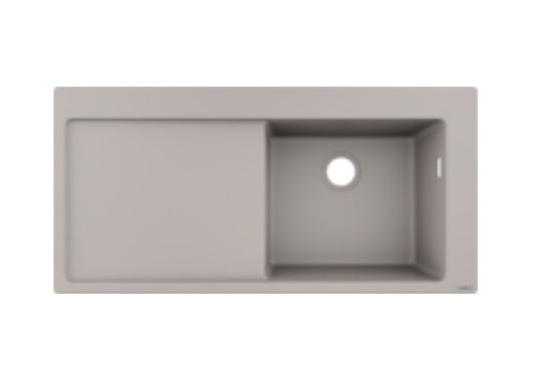 Hansgrohe S51 S514-F450 Built-In Sink 450 With Drainboard Left Concretegrey