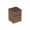 Smyle Square low cabinet with two drawers Hickory 45x60x47