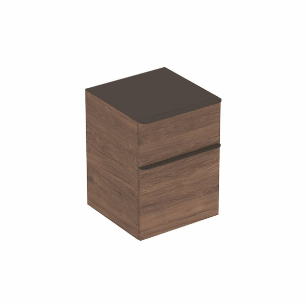 Smyle Square low cabinet with two drawers Hickory 45x60x47