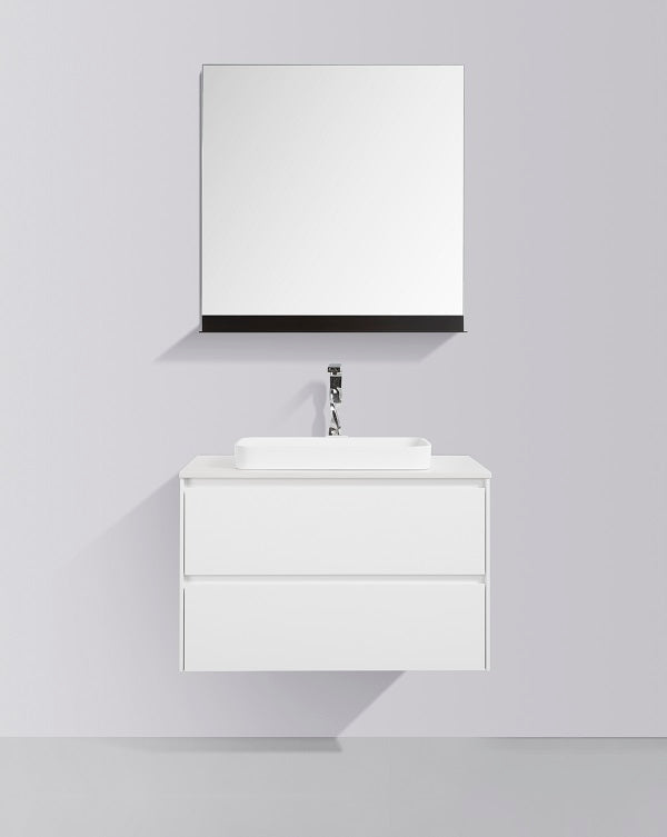 Madrid 800 White Double Drawer Vanity Set