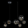 7xG9 Horizontal Bubble Glass Pendant BL/SmokeBulbs inc