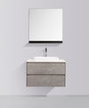 Madrid 800 Concrete Double Drawer Vanity Set
