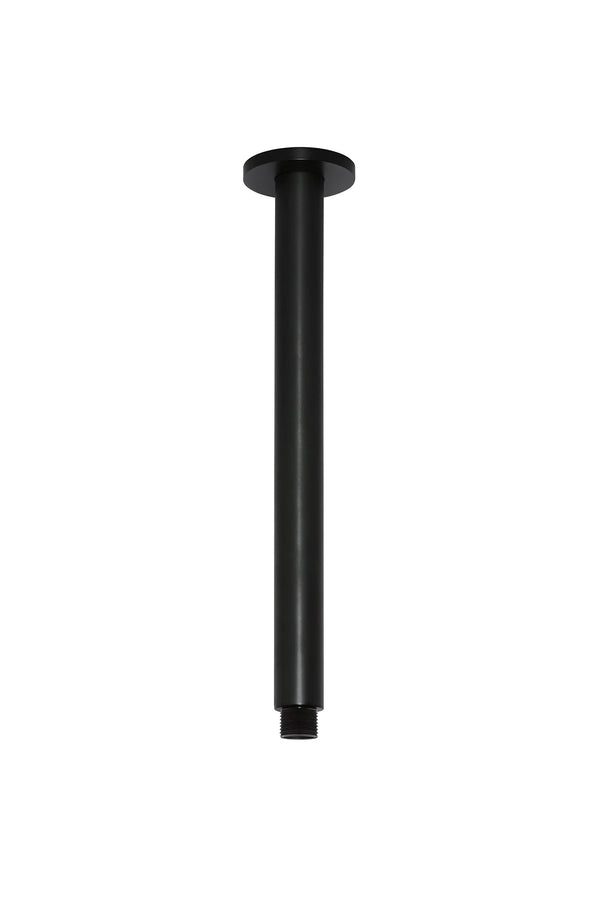 Shower Arm Round Celing 300mm Black