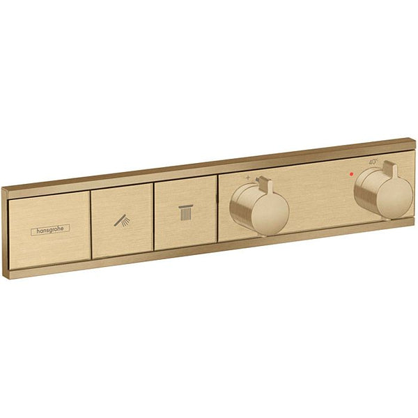 Hansgrohe Rainselect Thermostat For Concealed Installation For 2 Functions Brushed Bronze