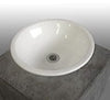 Drop In Round Small Countertop Basin White