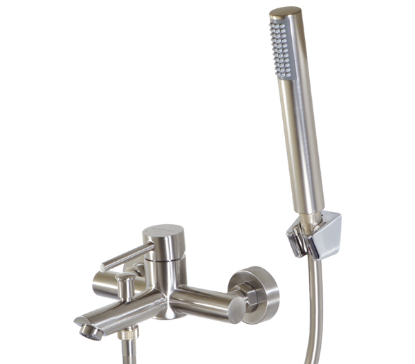 Moon Stainless Steel Bath Mixer Wall Type Short offset