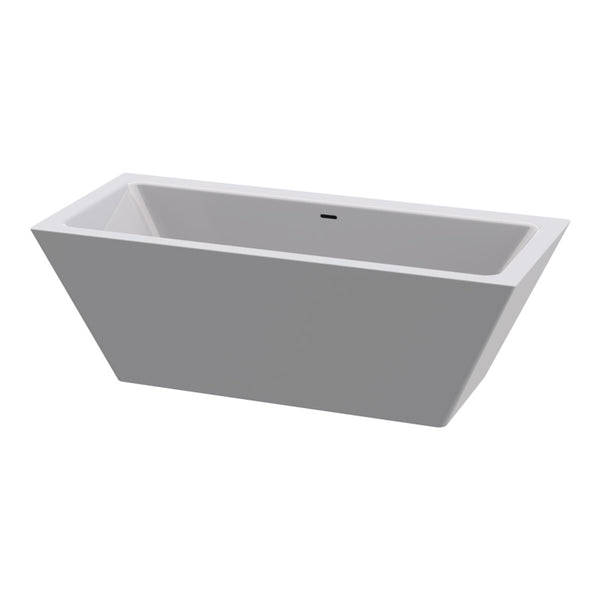 Odessa Freestanding Bath Polished White1660x675x565mm