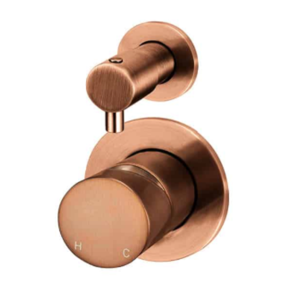 Round Pinless Diverter Mixer Finish Set - Lustre Bronze