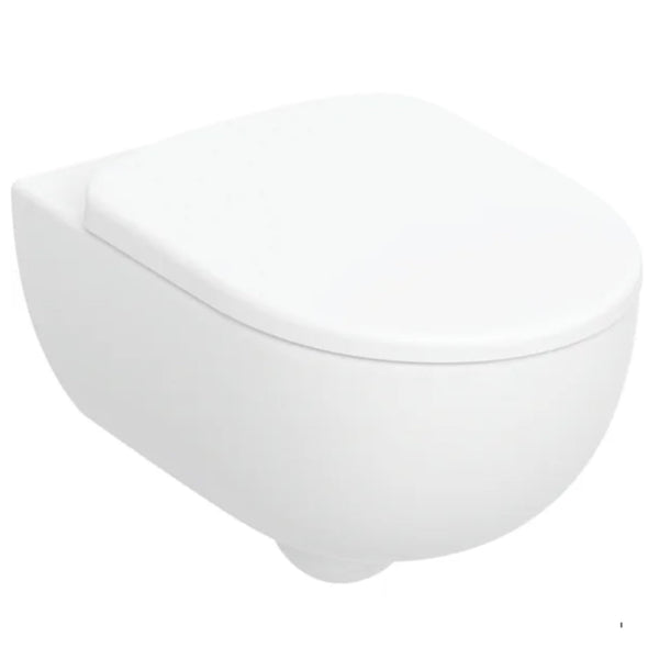 Geberit Selnova Premium wall hung WC set, washdown, shrouded, rimfree with WC seat