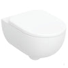 Geberit Selnova Premium wall hung WC set, washdown, shrouded, rimfree with WC seat