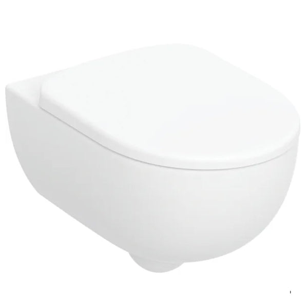 Geberit Selnova Premium wall hung WC set, washdown, shrouded, rimfree with WC seat
