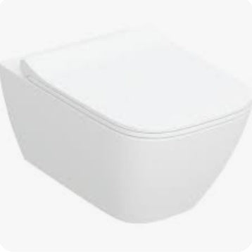 Geberit Selnova Pemium wall hung WC set, washdown, shrouded, rimfree with WC seat