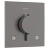 Ecostat Comfort E Thermostat for Concealed Installation for 2 Functions - Brushed Black Chrome