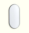 Deep Frame Pill Mirror - 0.6 x 1.2m - 30mm Smooth Black LED Backlit