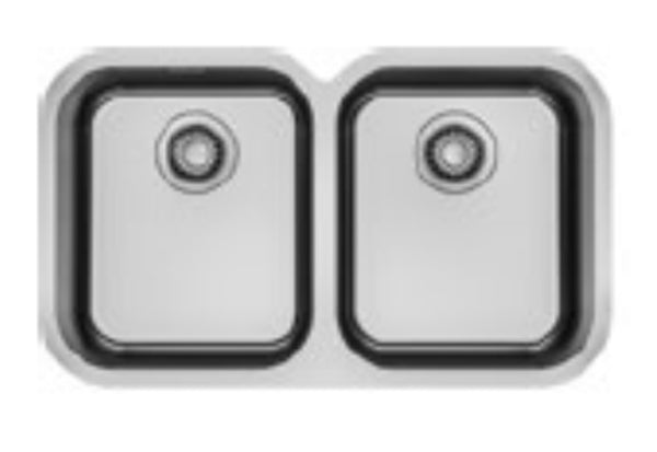 Smart SRX120-34-34 Incl. 2x90mm baskets, strainer waste fitting w/overflow 340x400x180mm (762x446mm)