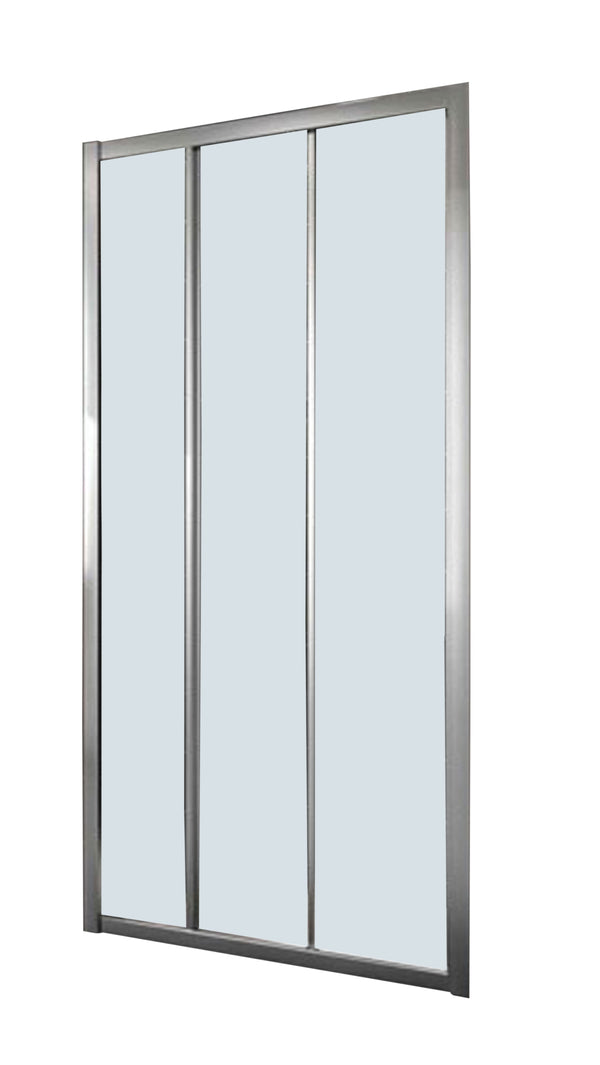 Shower Door Tri Slider Matt-Chrome 900x1850