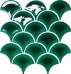 Fan Shaped Emerald Green (73mm) 259x273 (14 Sheet / m²)