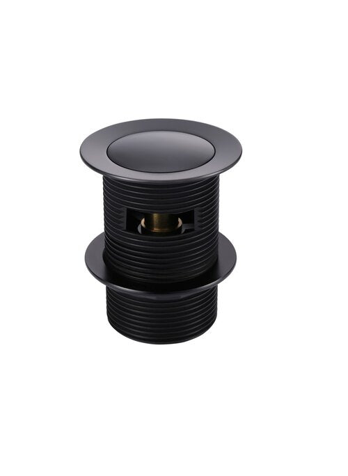 Slotted Long Bath Waste Black