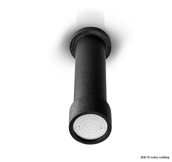 JEE-O Soho Ceiling Mounted Shower Stainless Steel, Hammercoated Black