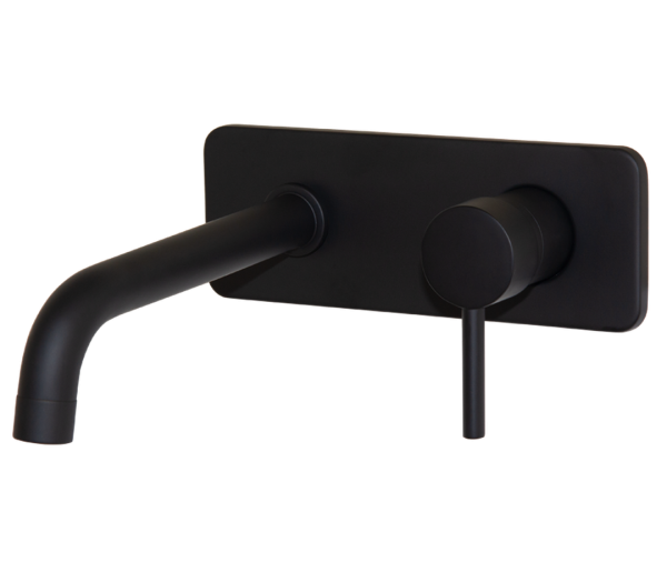 Moon Black Basin Concealed Mixer Tap With Spout