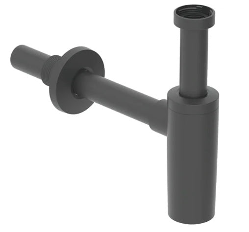 Dip Tube Trap for Washbasin, Horizontal Outlet - Matt Black