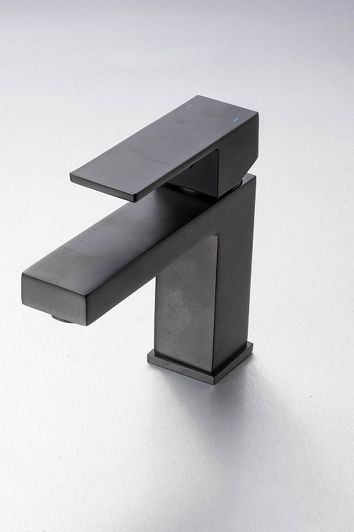 Malta Black Short Basin Mixer-Square