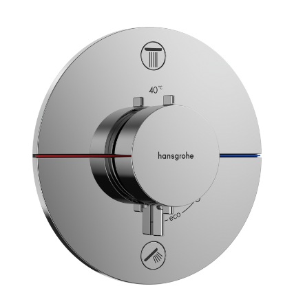 Hansgrohe Showerselect Comfort S Thermostat For Concealed Installation For 2 Functions Chrome