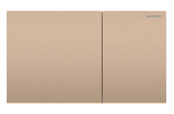Geberit Sigma70 Actuator Plate for Dual Flush Brushed Red Gold