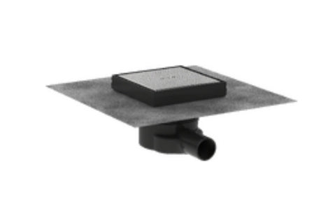 Hansgrohe Raindrain Point Complete Set Point Drain 150/150 Tileable Rear Cover Brushed Stainless Ste