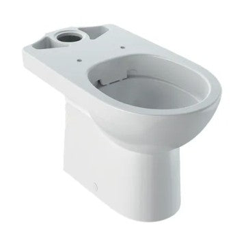 Selnova floor-standing WC for close-coupled exposed cistern, washdown, horizontal outlet, semi-shrou