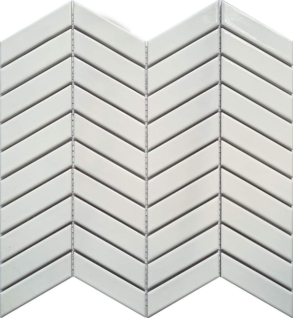 Chevron White Gloss(23x85) 289x303 (11 Sheet / m²)