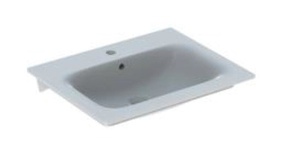 Selnova Square Vanity Basin Slim Rim Polished White 800mm