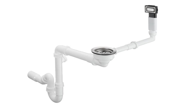 Hansgrohe D14-10 Manual Waste And Overflow Set For Single Bowl Stainless Steel