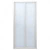 Shower Door Bi-Folder White 900x1850