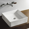 Block Countertop Basin White Gloss Interior 470x470x135mm