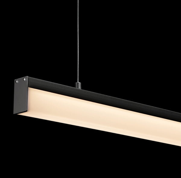 Complete 1m High BLACK Pendant 16w LED WW