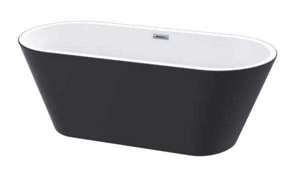 Lave Brittany Free Standing Bath One Piece 1700x800x610mm - Matt Black