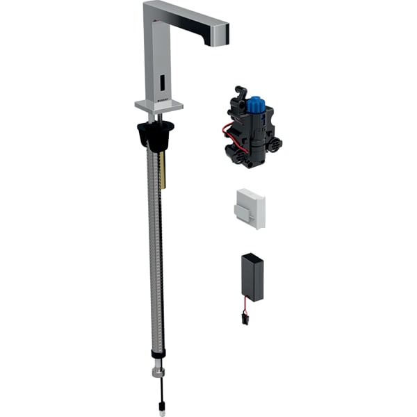 Washbasin tap Brenta, deck-mounted, battery operation, for concealed function box: bright c