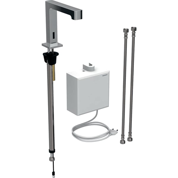 Washbasin tap Brenta, deck-mounted, mains operation, with exposed function box: bright chro