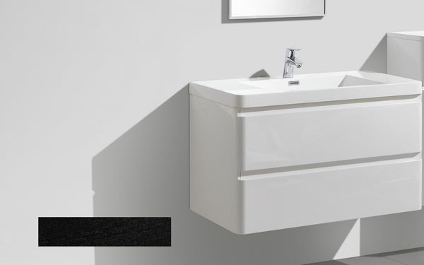 Milan 900 Rustic Black Double Draw Vanity Set