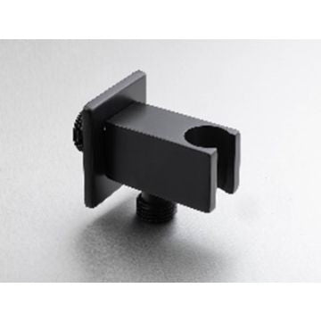 Wall Outlet & Bracket Square Black