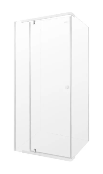 Shower Door Entrée White Epoxy Pivot 880x880x1850